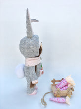 Load image into Gallery viewer, Layla Mini Gray Bunny Doll with Carrot Wagon 12&quot;/30.5cm
