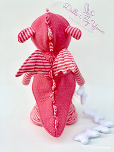 Dany 12"/30cm Pink Dragon Doll with Spiked Jacket