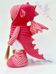 Dany 12"/30cm Pink Dragon Doll with Spiked Jacket