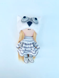 Emmy Jumbo Owl Doll with Tiny Matching Buddy 18.5"/47cm