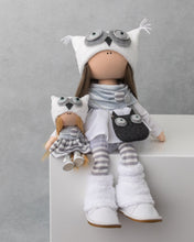 Load image into Gallery viewer, Emmy Jumbo Owl Doll with Tiny Matching Buddy 18.5&quot;/47cm
