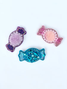Wrapped Candy Brooch Pin, Choose your color!