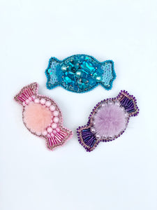 Wrapped Candy Brooch Pin, Choose your color!