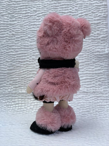 Ramona Fluffy Pink Bear Winter Doll 13"/33cm