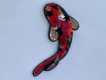 Load image into Gallery viewer, Beaded Red Koi Fish Brooch, 4&quot;/10cm
