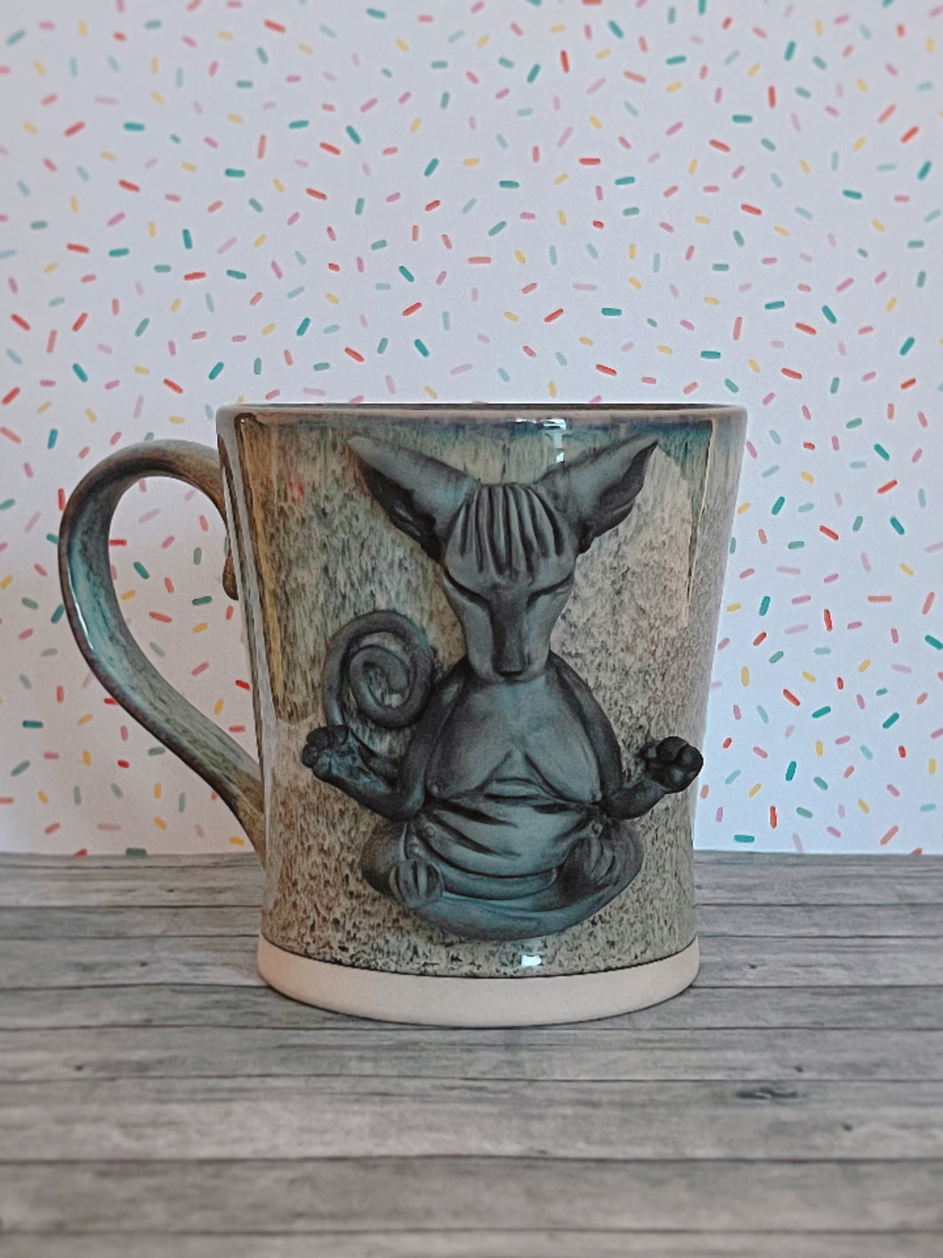 Handmade Polymer Clay 3D Sphynx Cat Mug