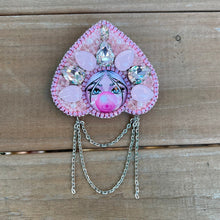 Load image into Gallery viewer, Pink Bead Russian Doll Brooch
