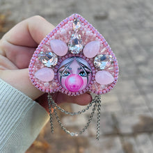 Load image into Gallery viewer, Pink Bead Russian Doll Brooch
