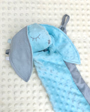 Load image into Gallery viewer, Bunny Security Blanket, Blue/Gray
